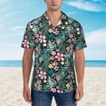 thumbnail image 4 of Goofa Rose Flowers Hawaiian Shirt for Men, Unisex Summer Beach Casual Short Sleeve Button Down Shirts,Aloha Tropical Floral print shirt-Large, 4 of 9