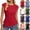 #01 Red, variant on Womens Twist Front Cap Sleeve Tops Crew Neck Slim Fit Dressy Casual Blouses Business Office Work Fashion Shirts Elegant 2026 Summer, #01 Navy, M