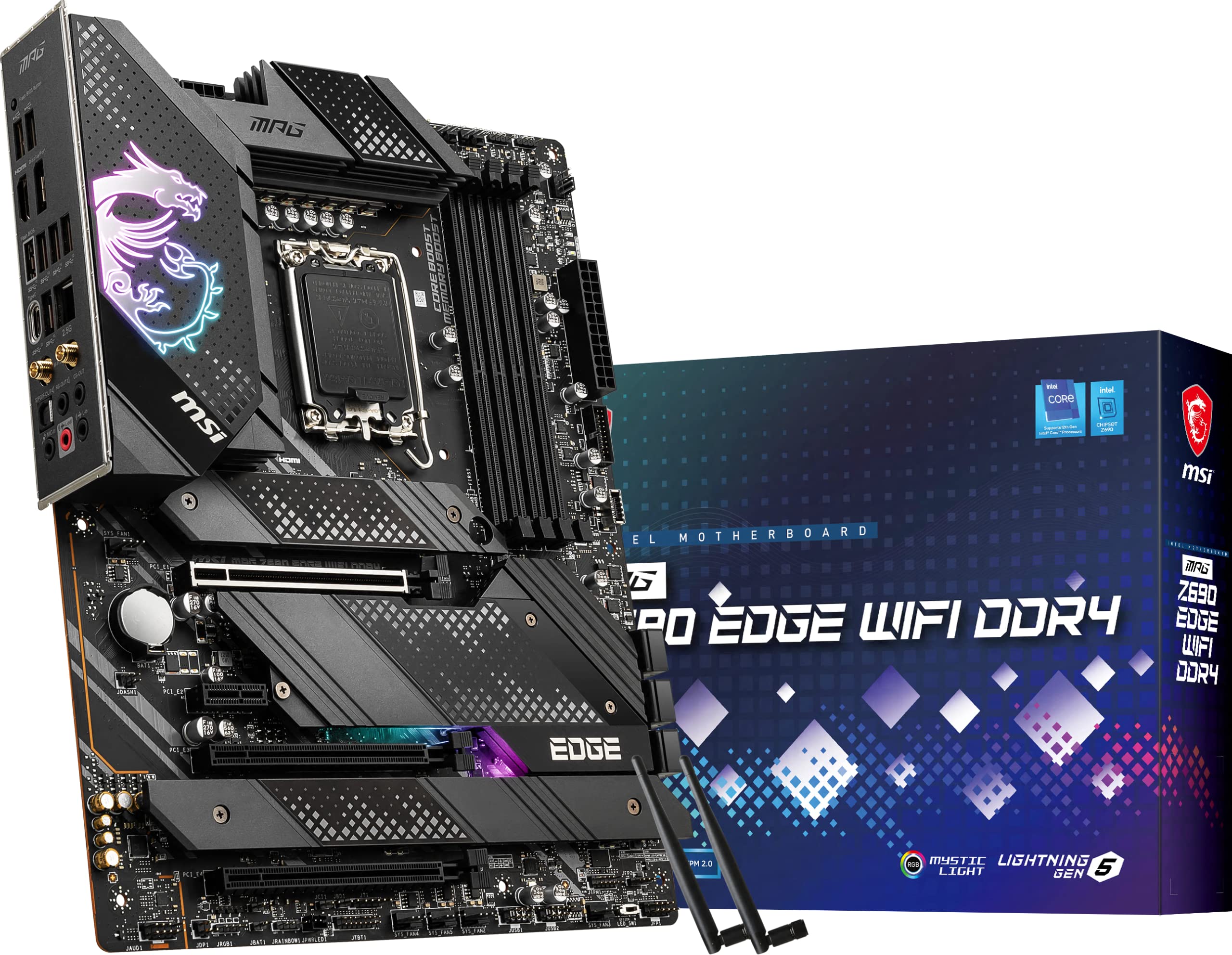 MSI MPG Z690 Edge WiFi DDR4 Gaming PC Motherboard (ATX, 12th