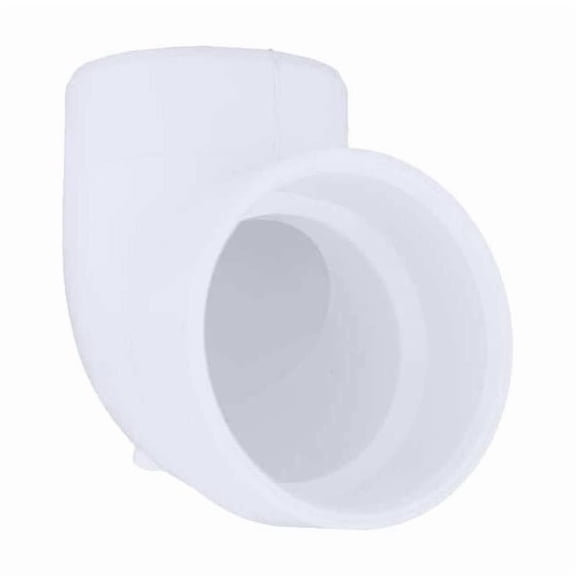 PVC Street Elbow, 90 Degrees, Vent, Hub x Spigot, 2 in Pipe Size