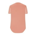 thumbnail image 7 of JGGSPWM Women's Plus Size Lace Short Sleeve Crewneck Summer Tops Loose Casual Blouse Tunic T Shirts Orange S, 7 of 7
