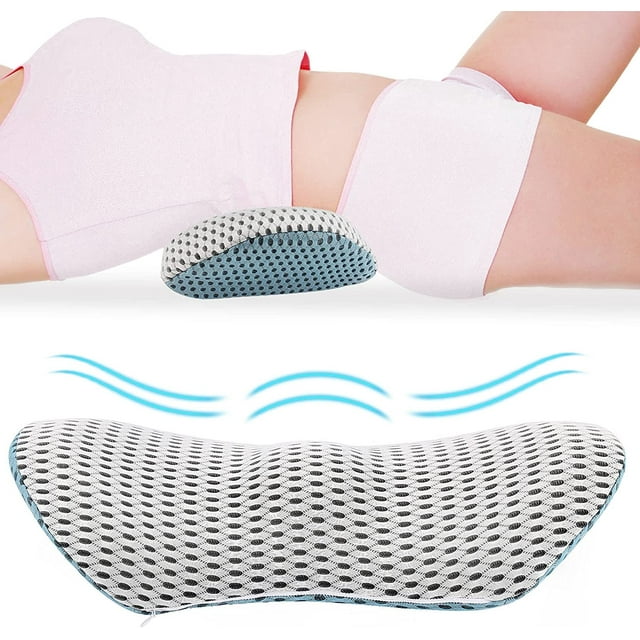 Almohada de soporte lumbar, almohada lumbar ortopédica Soporte de cama para la cintura, reduce el alivio de la presión de la cintura de la ciática de la columna vertebral, soporte lumbar cómodo y tran JFHHH pequeña