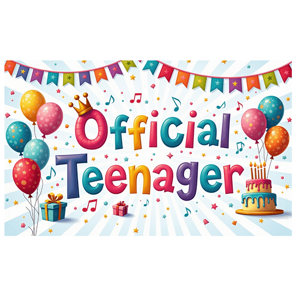 Colorful Theme Happy Birthday Banner For Kids Party Teenage Celebration Indoor Decoration