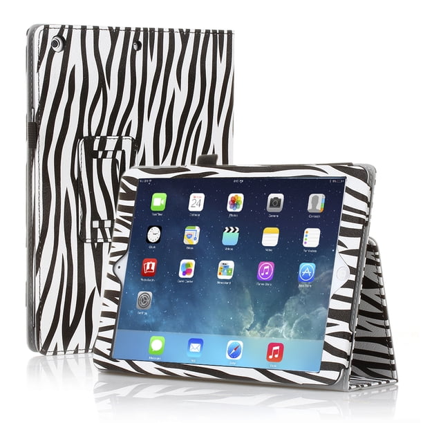 Ipad Mini Case Zebra Black White Slim Fit Synthetic Leather Folio Case Stand With Smart Cover Auto Sleep Wake Feature And Stylus Holder For Apple Ipad Mini 3