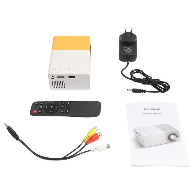 Mini projecteur portable de 17 à 32 pouces, résolution 1920 x 1080, grand écran, pour cinéma maison et extérieur, 110-240 V