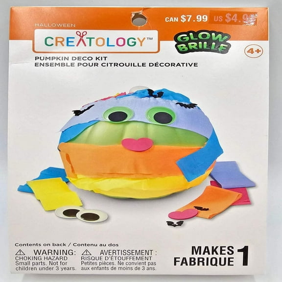 Halloween Creatology Glow Brille Mummy Pumpkin Deco Kit