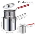 thumbnail image 3 of DLMCUH 304 Stainless Steel Deep Fryer,Portable Mini Deep Fryer with Basket,Multifunctional Fryer for Home Kitchen and Outdoor Use,5.51 Inch ﻿, 3 of 7