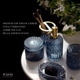 thumbnail image 3 of Juego de accesorios de baño EMPO 6 piezas de vidrio transparente (azul), 3 of 9