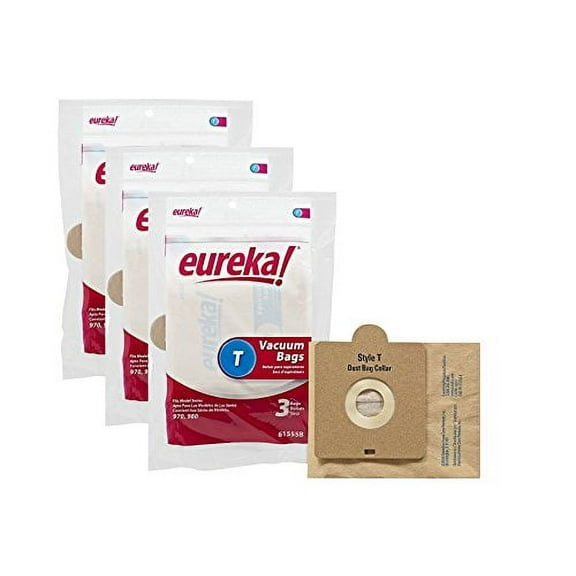 Eureka Canister Style T Vacuum Cleaner Bags for Eureka 61555, 61555A (9 Pack)