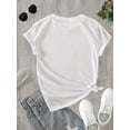 thumbnail image 2 of 100% Cotton Women's Lemon Print T-Shirt - Black Casual Short Sleeve Tee with Vibrant Lemon & Floral Design Perfect Everyday Tee | Lemon Pattern Top | 100% Cotton Tee Lemon Decor, 2 of 5