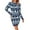 Blue, variant on Fiaer Christmas Womens Sweater Dress Plus Size Long Sleeve Knitted Crew Neck Funny Graphic Slim Fit Xmas Tops Red XL