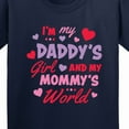 thumbnail image 4 of Inktastic Valentine's Day I'm My Daddy's Girl and My Mommy's World Youth T-Shirt, 4 of 5