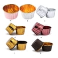 thumbnail image 4 of Advancent Paquete de 100 Cupcake Liner Mold Pastelería Postre Galletas Pastel Taza Bandeja Envolturas Comedor Hotel Café Cocina Herramienta para hornear Herramientas y accesorios para hornear Oro Advancent HA067404-04, 4 of 6