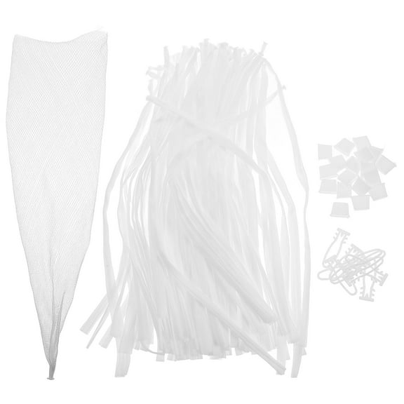Raindrops Nylon Mesh Vegetable Bags 100 Sets For Grocery Shopping And Kitchen Storage