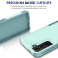 thumbnail image 2 of YEYKX Defender Case for Samsung Galaxy S21+ 5G 6.7'' Heavy Duty 1 in 1 Design Rugged Full Body Dustproof Shockproof Bumper Non-Slip Protective Cover,Light Green,For Galaxy S21+, 2 of 5