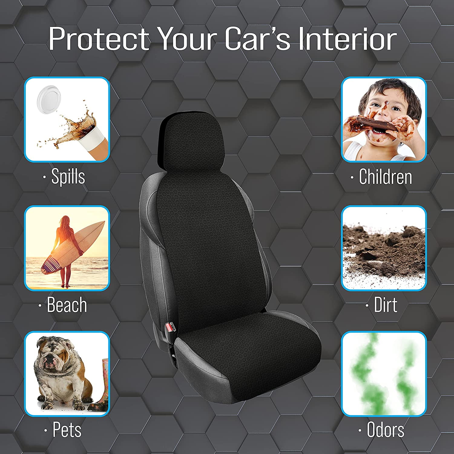 Brookstone automotive sale seat cover set