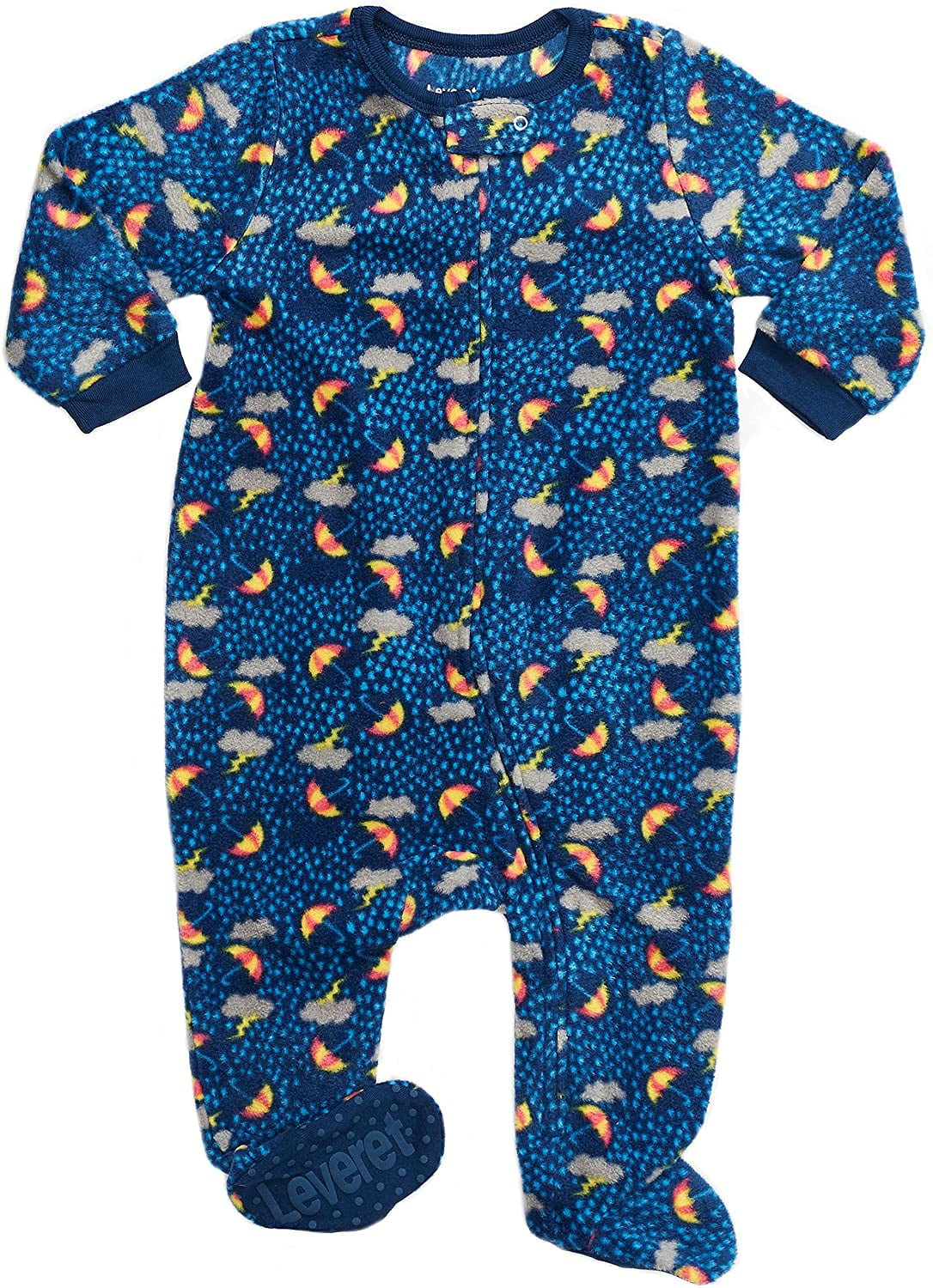 Leveret Fleece Baby Boys Footed Pajamas Sleeper Kids & Toddler Pajamas 3 