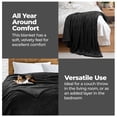 thumbnail image 6 of Superior Super Soft Plush Fleece Blanket 50" x 70", Bed & Couch Blankets, Throw XL, Black, 6 of 10