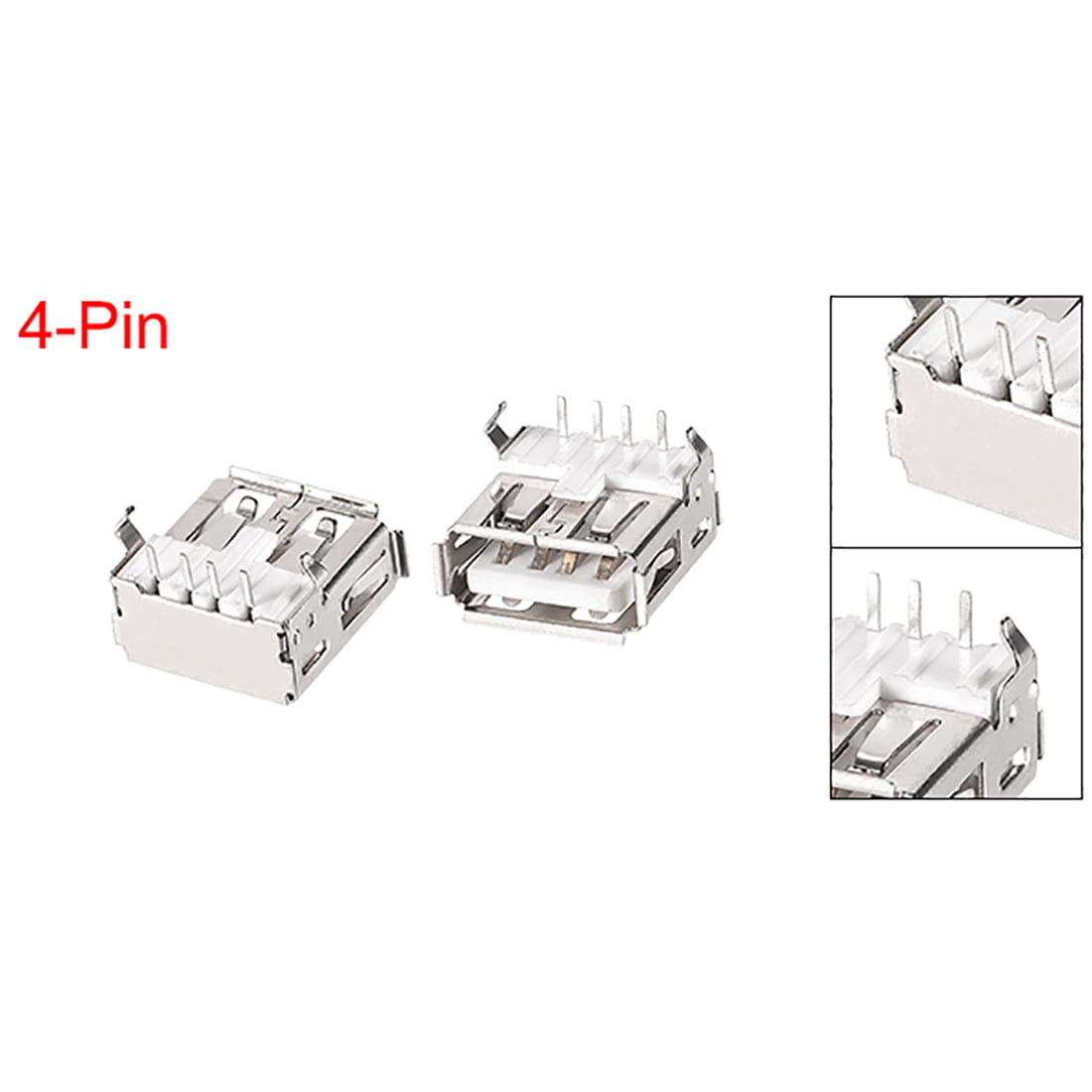 uxcell® USB 2.0 Female Printer Socket to 4Pin 90 Degree Connector for Computer