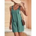 thumbnail image 4 of Women'S Summer Fashionable Short Jumpsuits, Casual Sleeveless Jumpsuits with Pockets Blue Gray L, 4 of 7