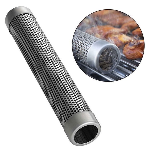 FESTFENDS Accessoires de Grill Tubes de Fumée pour Copeaux de Bois Acier Inoxydable 1Pcs
