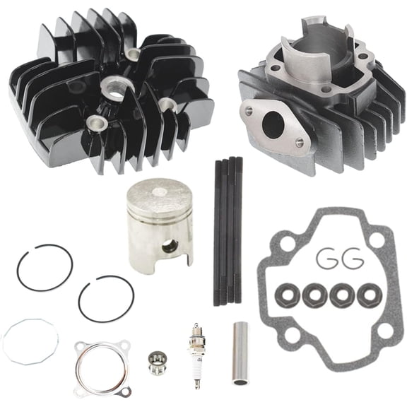 Waltyotur Motorcycle Engine Cylinder Piston Ring Gasket Top End Rebuild Kit Replacement for Yamaha PW50 1981-2009