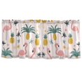 thumbnail image 7 of Yayeee Kitchen Curtains Set of 2 Light Filtering 57"x36" Over Sink Window Panels, Flamingo Pattern, 7 of 7