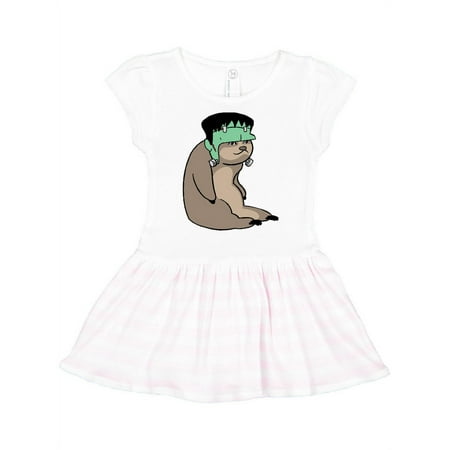 

Inktastic Halloween Sloth Frankenstein Gift Toddler Girl Dress