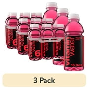 (3 pack) vitaminwater Power-C Dragonfruit Flavored Water Beverage Bottles, 16.9 fl oz, 6 Pack