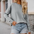 thumbnail image 2 of Wdgfv Women's Crewneck Sweater Pullover Women's Soft Knit Pullover Sweater Long Sleeve Casual Comfortable Everyday Wear Warm Winter Fall Tops Versatile, 2 of 5