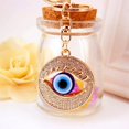 thumbnail image 5 of Llavero creativo con colgante de ojo de diablo de pavo y diamante, llavero con ojo, 5 of 5