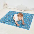 thumbnail image 2 of Blue Cartoon Unicorn Gift Balloon Cloud Pattern Blanket,Comfortable Soft Flannel Throw Blanket,All Season,Warm Lightweight Blankets for Sofa Bed Couch Living Room Chair,30"x40", 2 of 4