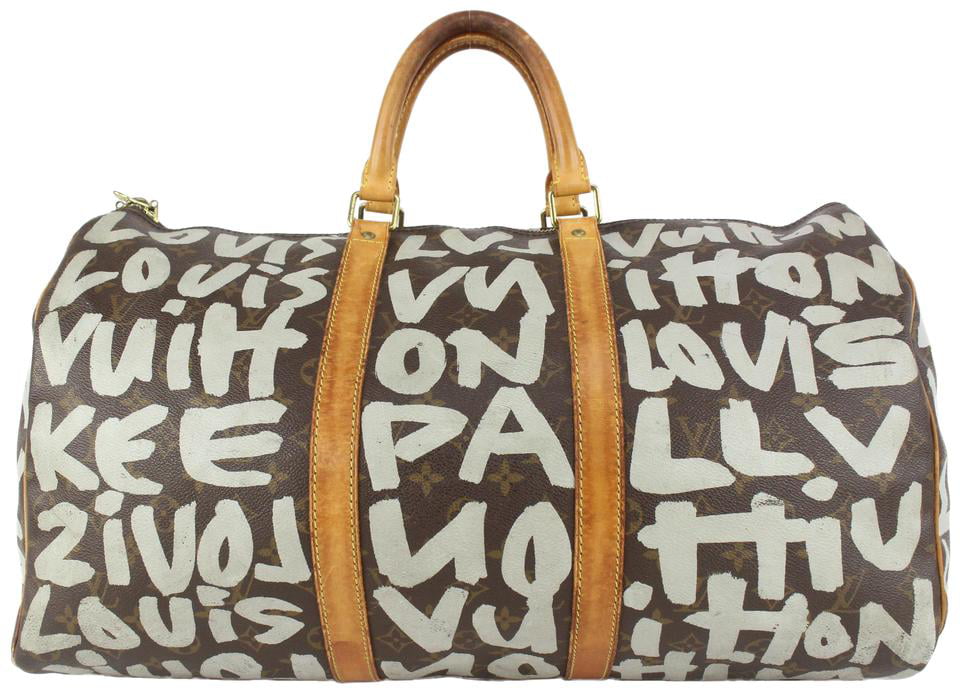 Tumult Mængde penge utilfredsstillende Louis Vuitton Stephen Sprouse Monogram Graffiti Keepall 50 Duffle Bag Grey  157lvs79 - Walmart.com