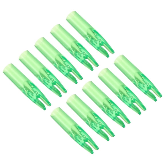 Archery Arrow Nocks 6mm 0.236" Inner Dia. Glue on Arrow Nock Replacement, Clear Green, 60 Pack