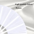 thumbnail image 4 of 2pcs pack Large Foldable Hand Fan 33cm 13inch 2pcs White Solid Handheld Fan for DIY Painting, 4 of 6