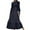 Black, variant on Women's Neck Long Sleeve Full Pleated Chiffon Maxi Dress High Waist Belted A-Line Party Long Dress White S