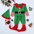 thumbnail image 2 of MEZZALL Boys Christmas Elf Kids Holiday Cosplay Outfit Long Sleeve Tops Pants with Elf Hat & Shoe Covers for Festival Party, 2 of 6