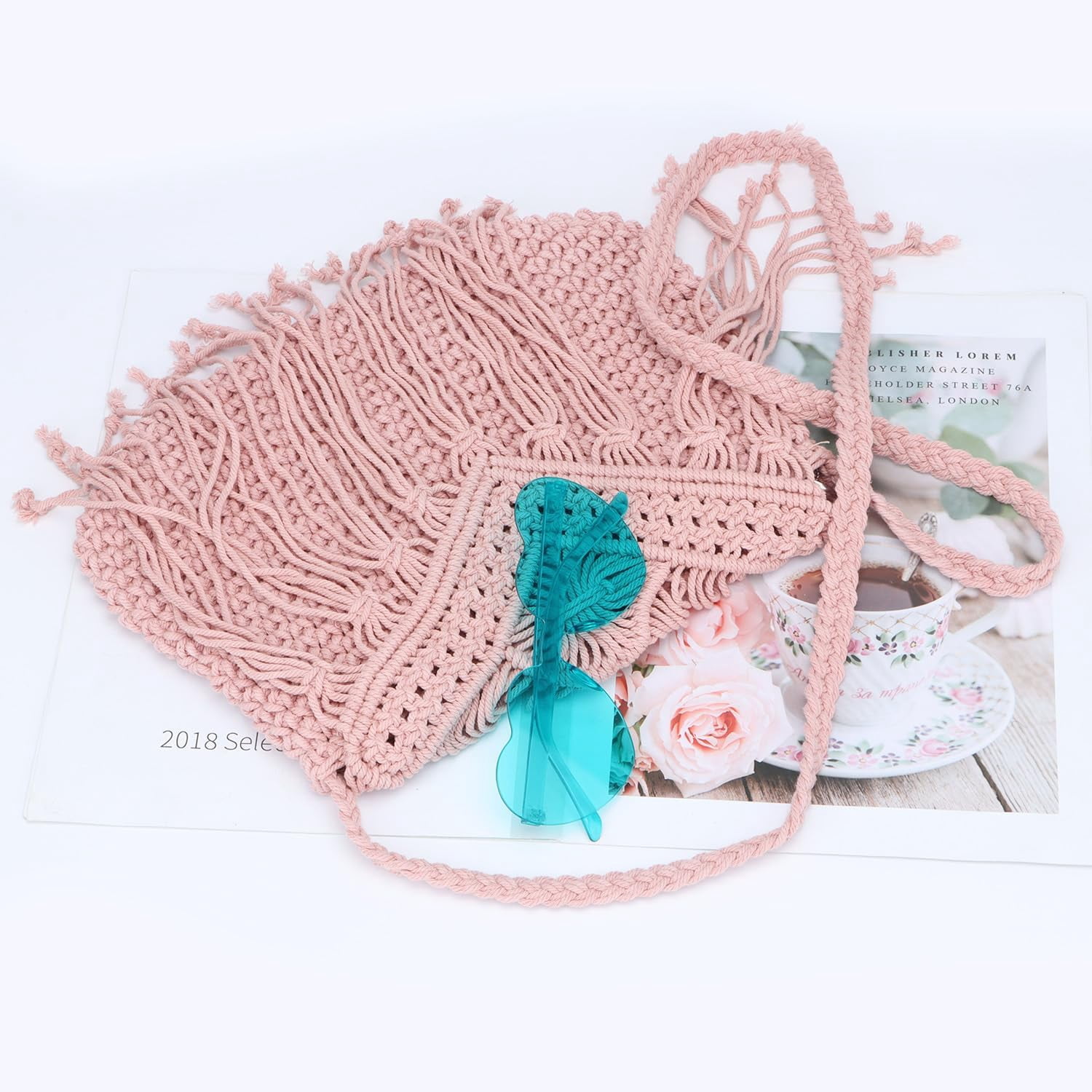 Crochet Tassel Shoulder Bag Handwoven Fringed Purse White Purse Summer Beach Bag Ethnic Boho Tassel Purse
