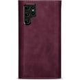 thumbnail image 6 of Wallet Case for Galaxy S22 Ultra, Crossbody Faux Leather Flip Cover with ID Card Holder & Kickstand - Wine, 6 of 14
