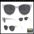 thumbnail image 2 of Womens Round Oversized Horned High Temple Fem Fashion Sunglasses White - Black, 2 of 7