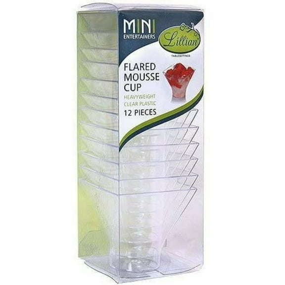 Lillian Mini Plastic Flared Mousse Cup, Pack of 12 (12/Pack)
