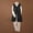 Black, variant on Plus Size Women's Sleeveless Long Down Parka Coat | Open Front V Neck Quilted Jacket with Pockets | Lightweight Nylon Spandex Layer for Spring and Winter Casual Outings, Dating