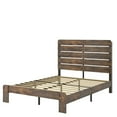 thumbnail image 5 of CASEMIOL Queen Wood Bed Frame, with Headboard and Footboard, Under Bed Storage, Wood Slat Support, No Box Spring Needed, Easy Assembly, Mid Century Modern Bed Frame - Dark Brown, 5 of 9