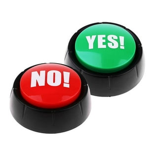 2Pcs Electronic Talking YES NO Sound Button Toy Green Red Event Home Office  Party Funny Gag Toy Supplies For Kids Adult Toy Gift