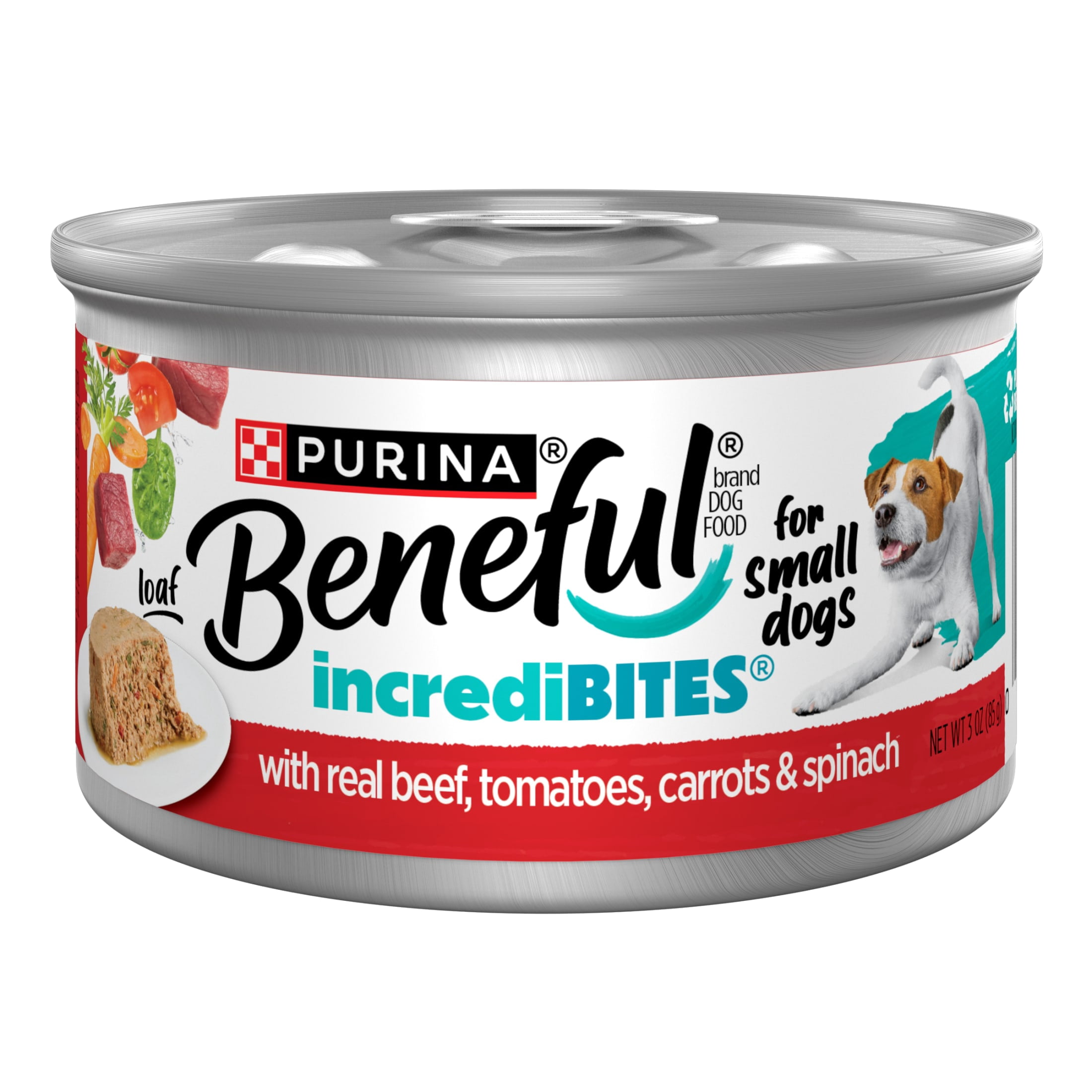 (6 pack) Purina Beneful Small Breed Wet Dog Food, Incredibites Loaf With Real Beef Recipe, 3 oz.