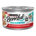 thumbnail image 3 of (8 pack) Purina Beneful Small Breed Wet Dog Food, Incredibites Loaf With Real Beef Recipe, 3 oz., 3 of 11