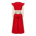 thumbnail image 4 of TiaoBug Kids Boys Arabian Prince Adventure Outfit Embellished Long Sleeve Top with Harem Pants Baggy Bottoms Red 12, 4 of 4