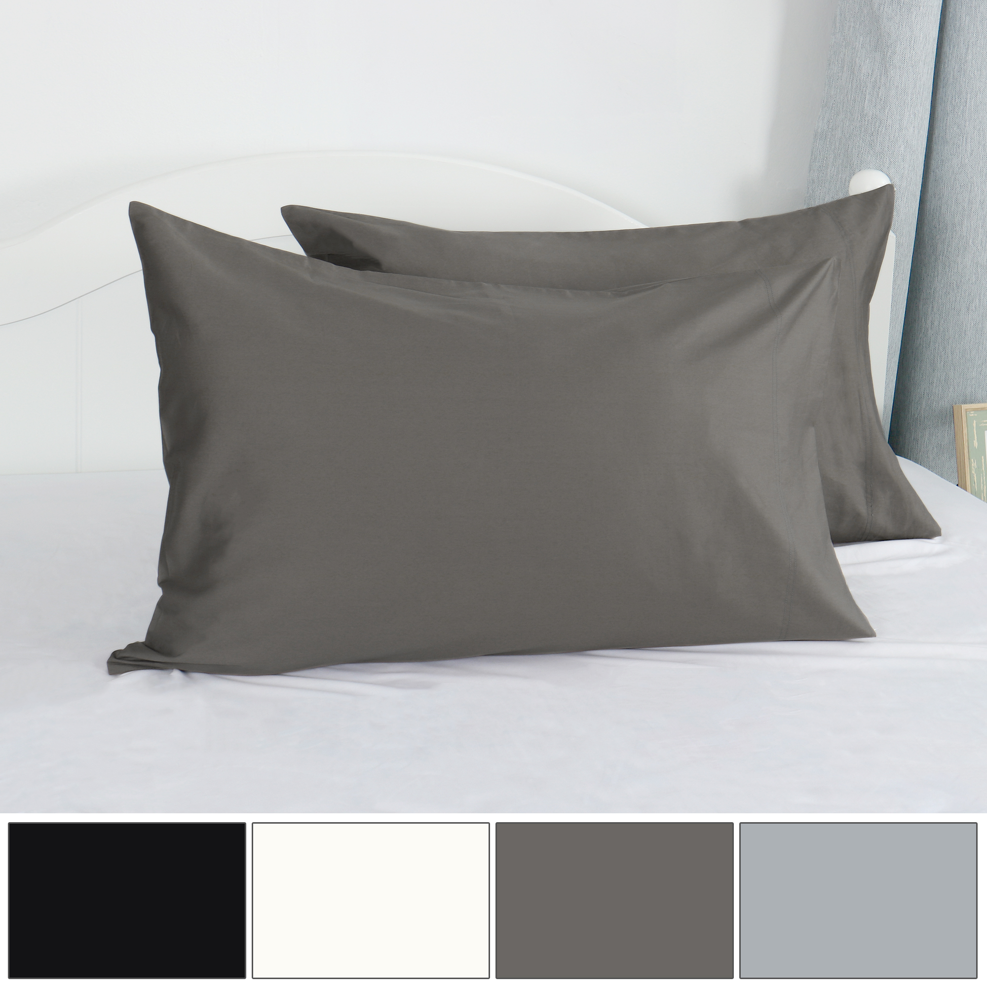 Pillow Cases 100 Long Staple Combed Cotton 300 TC, Brown, 20" x 34