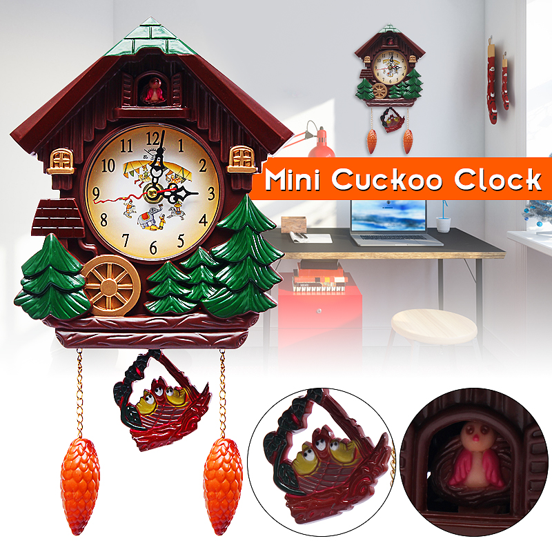 New Vintage Cuckoo Clock Forest Swing Wall Alarm Clock Modern Art Home