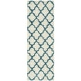 thumbnail image 6 of SAFAVIEH Yadira Geometric Quatrefoil Kids Shag Runner Rug, Ivory/Blue, 2'3" x 7', 6 of 10